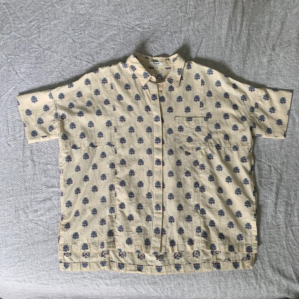 SOLD Madewell Oversized Floral Button Up